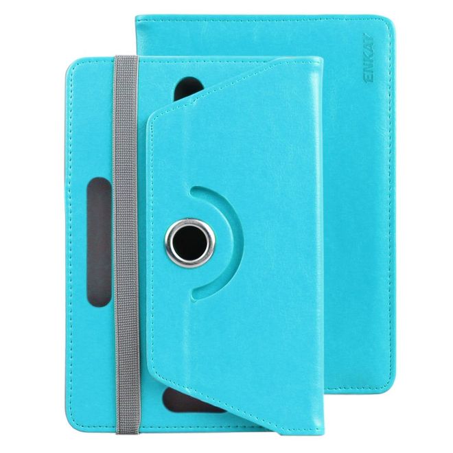 Enkay - Samsung Galaxy Tab S2 9.7 Tablet Hülle - Crazy Horse Leder Case - hellblau