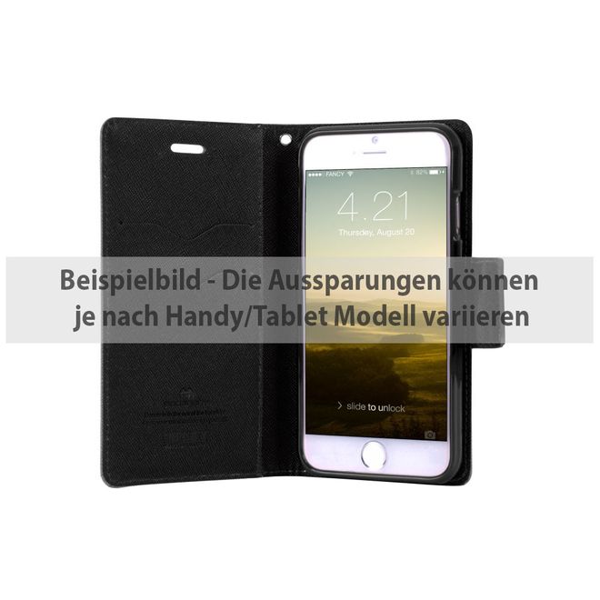 Goospery - Samsung Galaxy Tab S2 9.7 Hülle - Tablet Bookcover - Fancy Diary Series - braun/schwarz