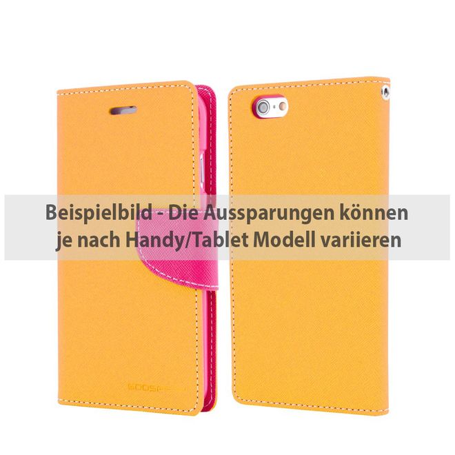 Goospery - iPad Pro 9.7 Hülle - Tablet Bookcover - Fancy Diary Series - gelb/pink