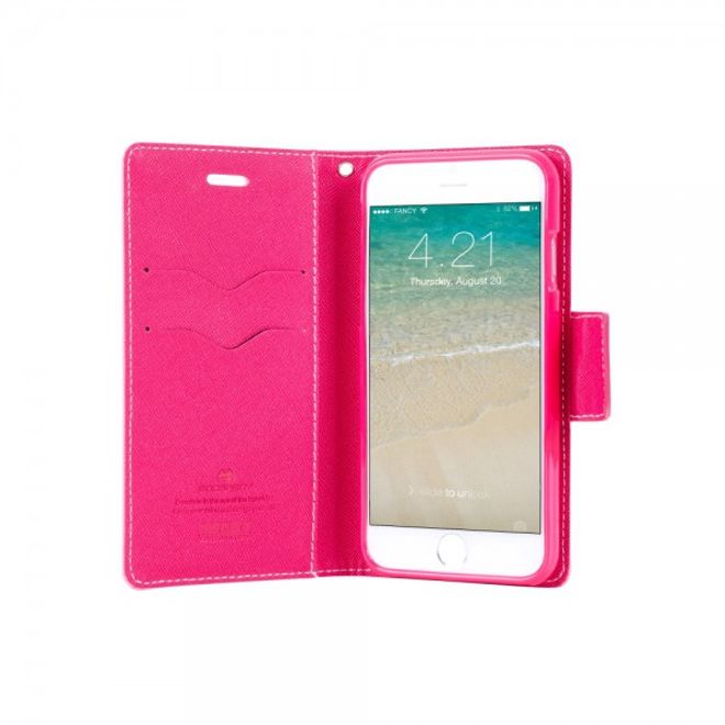 Goospery - LG G4 Hülle - Handy Bookcover - Fancy Diary Series - gelb/pink