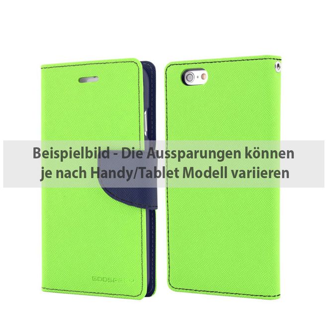 Goospery - LG G5 Hülle - Handy Bookcover - Fancy Diary Series - lime/navy