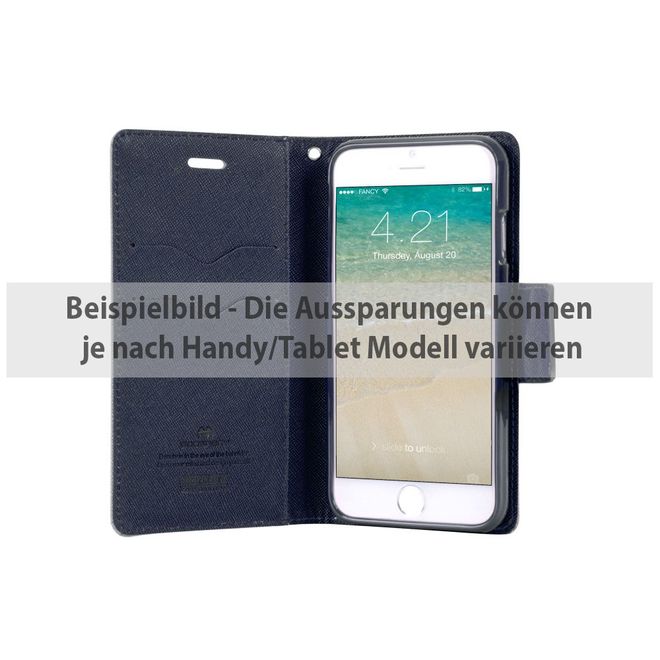 Goospery - LG G5 Hülle - Handy Bookcover - Fancy Diary Series - lime/navy