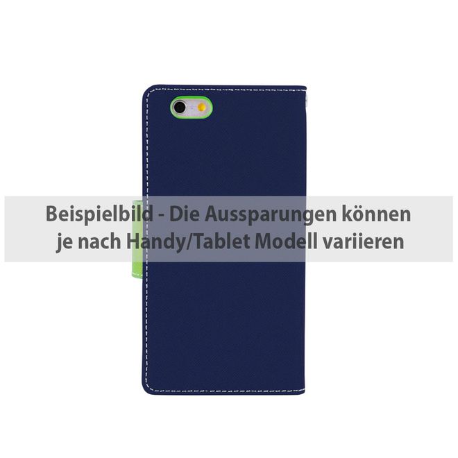 Goospery - LG G5 Hülle - Handy Bookcover - Fancy Diary Series - navy/lime