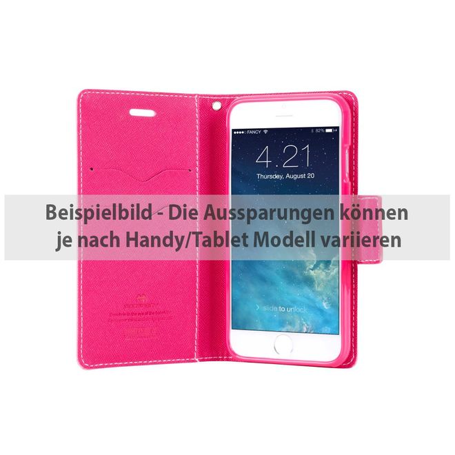 Goospery - Huawei P9 Hülle - Handy Bookcover - Fancy Diary Series - rosa/pink