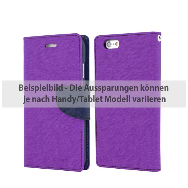 Goospery - Sony Xperia XA Ultra Hülle - Handy Bookcover - Fancy Diary Series - purpur/navy