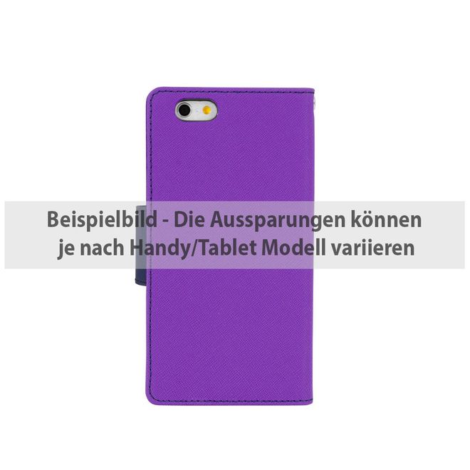 Goospery - LG V10 Hülle - Handy Bookcover - Fancy Diary Series - purpur/navy