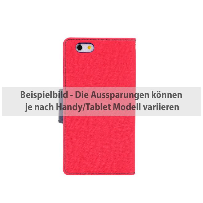 Goospery - iPad Pro 12.9 Hülle - Tablet Bookcover - Fancy Diary Series - rot/navy