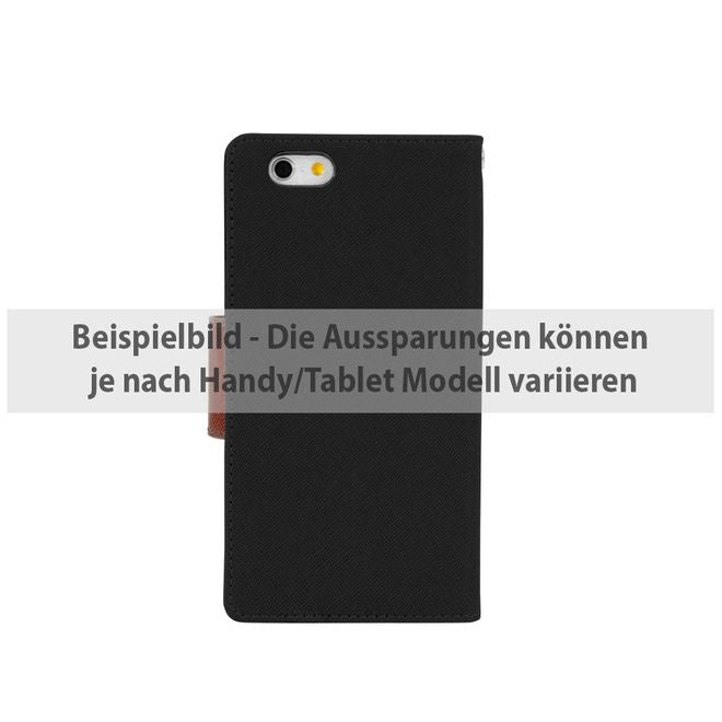 Goospery - iPad Pro 12.9 Hülle - Tablet Bookcover - Fancy Diary Series - schwarz/braun