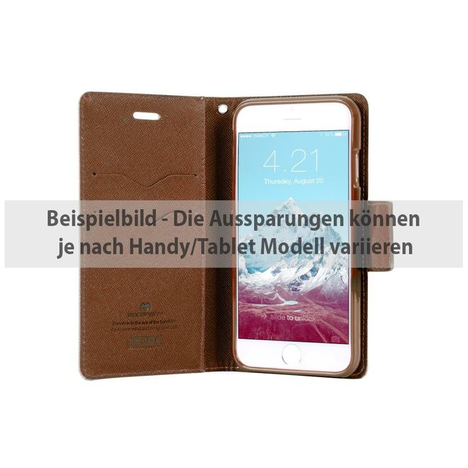 Goospery - iPad Pro 12.9 Hülle - Tablet Bookcover - Fancy Diary Series - schwarz/braun