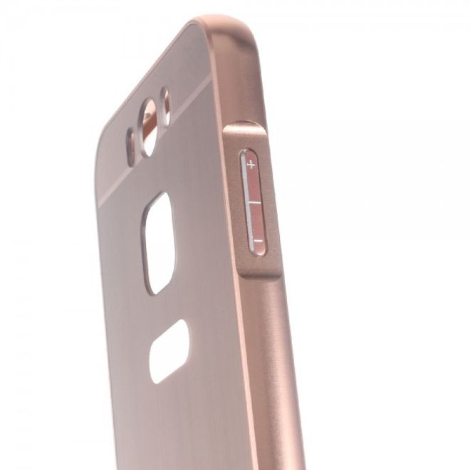 Gigaset ME Handyhülle - Metall Bumper und Plastik Case in einem - aufschiebbar - rosagold