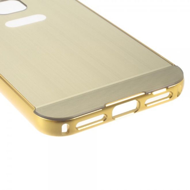 Gigaset ME Handyhülle - Metall Bumper und Plastik Case in einem - aufschiebbar - gold