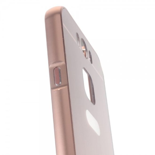 Gigaset ME Handyhülle - Metall Bumper und Plastik Case in einem - aufschiebbar - rosagold