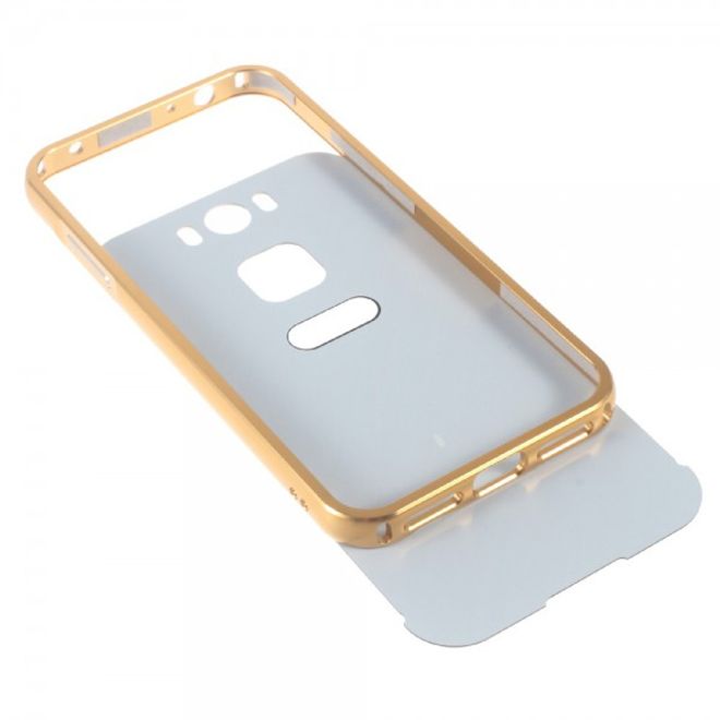 Gigaset ME Handyhülle - Metall Bumper und Plastik Case in einem - aufschiebbar - gold