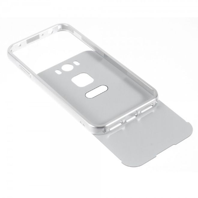 Gigaset ME Handyhülle - Metall Bumper und Plastik Case in einem - aufschiebbar - silber