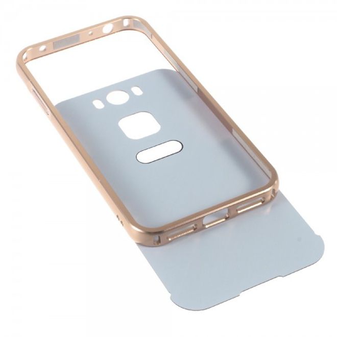 Gigaset ME Handyhülle - Metall Bumper und Plastik Case in einem - aufschiebbar - rosagold