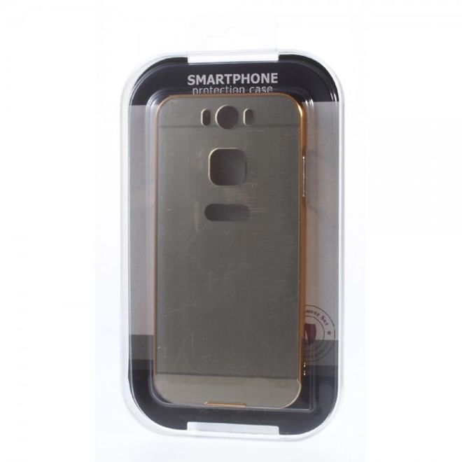 Gigaset ME Handyhülle - Metall Bumper und Plastik Case in einem - aufschiebbar - gold