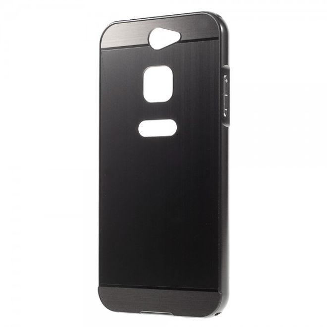 Gigaset ME Pure 5.0 Handyhülle - Metall Bumper und Plastik Case in einem - aufschiebbar - schwarz