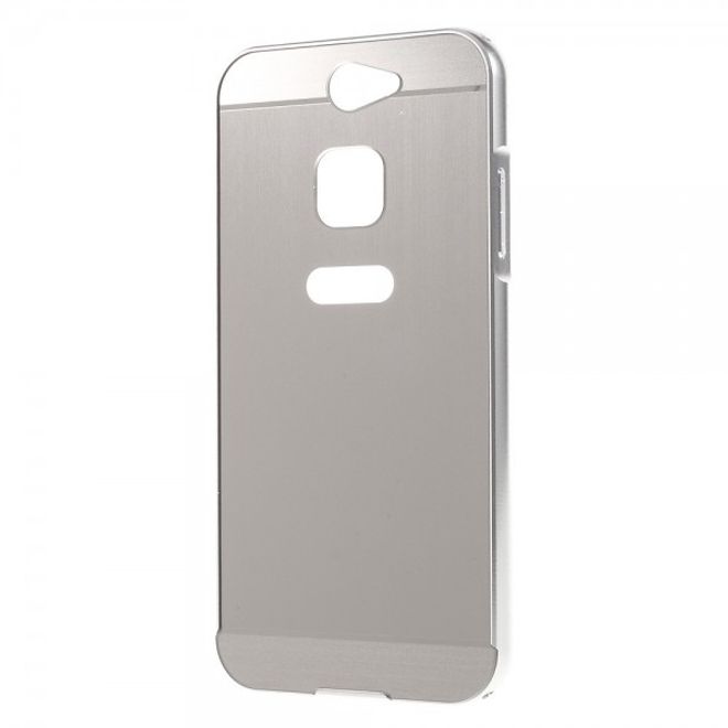 Gigaset ME Pure 5.0 Handyhülle - Metall Bumper und Plastik Case in einem - aufschiebbar - silber