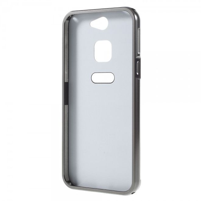 Gigaset ME Pure 5.0 Handyhülle - Metall Bumper und Plastik Case in einem - aufschiebbar - schwarz