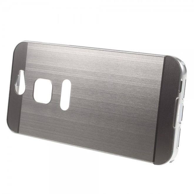 Gigaset ME Pure 5.0 Handyhülle - Metall Bumper und Plastik Case in einem - aufschiebbar - silber