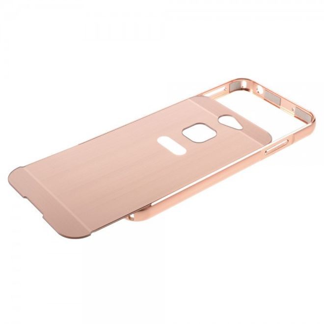 Gigaset ME Pure 5.0 Handyhülle - Metall Bumper und Plastik Case in einem - aufschiebbar - rosagold