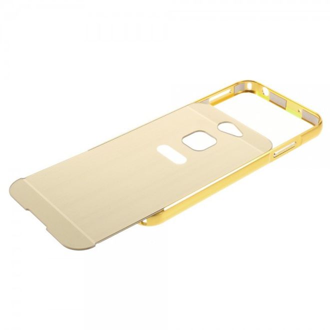Gigaset ME Pure 5.0 Handyhülle - Metall Bumper und Plastik Case in einem - aufschiebbar - gold