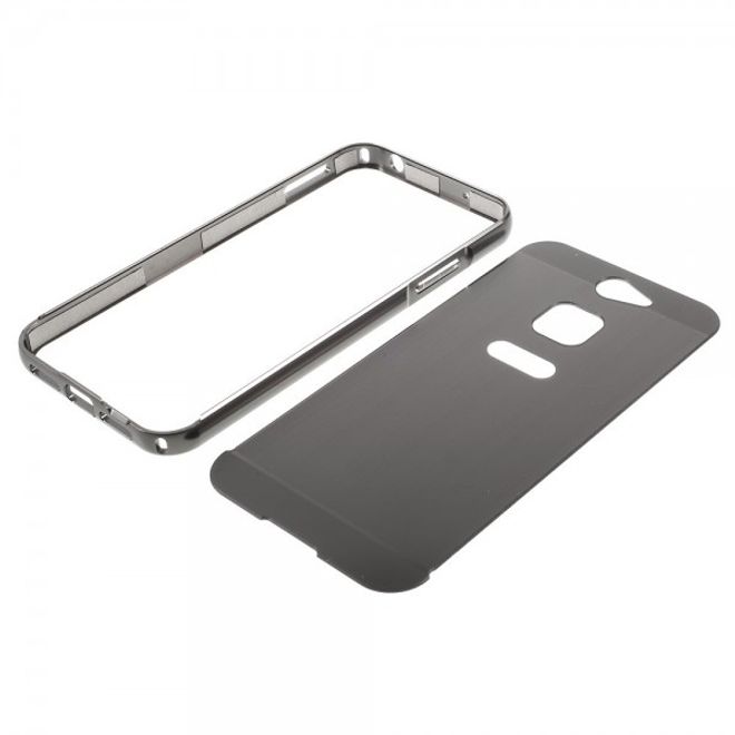 Gigaset ME Pure 5.0 Handyhülle - Metall Bumper und Plastik Case in einem - aufschiebbar - schwarz