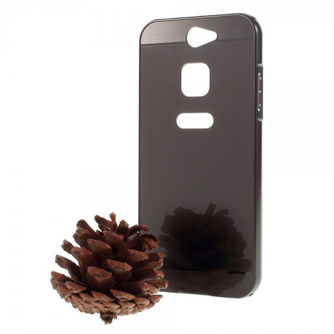 Gigaset ME Pure 5.0 Handyhülle - Metall Bumper und Plastik Case in einem - aufschiebbar - schwarz