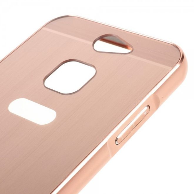 Gigaset ME Pure 5.0 Handyhülle - Metall Bumper und Plastik Case in einem - aufschiebbar - rosagold