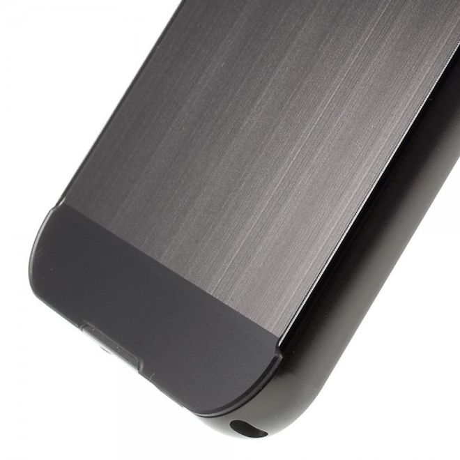 Gigaset ME Pure 5.0 Handyhülle - Metall Bumper und Plastik Case in einem - aufschiebbar - schwarz