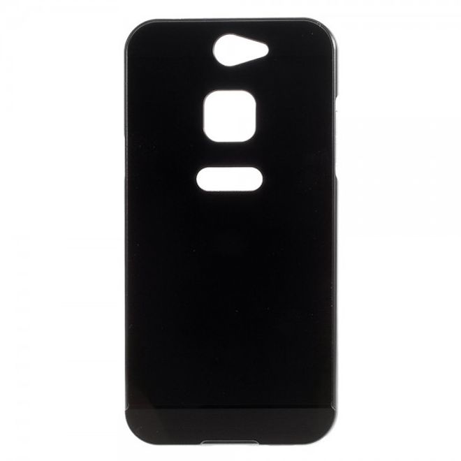 Gigaset ME Pure 5.0 Handyhülle - Metall Bumper und Plastik Case in einem - aufschiebbar - schwarz