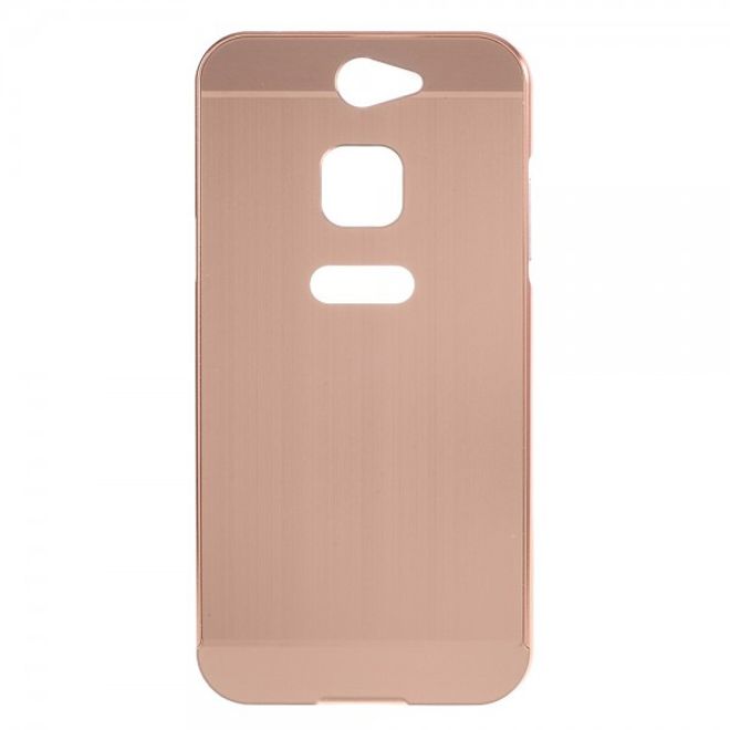 Gigaset ME Pure 5.0 Handyhülle - Metall Bumper und Plastik Case in einem - aufschiebbar - rosagold