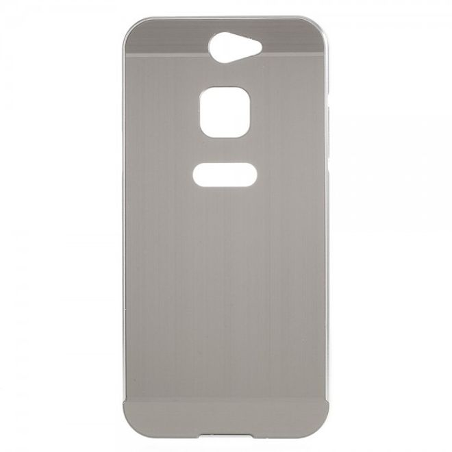 Gigaset ME Pure 5.0 Handyhülle - Metall Bumper und Plastik Case in einem - aufschiebbar - silber