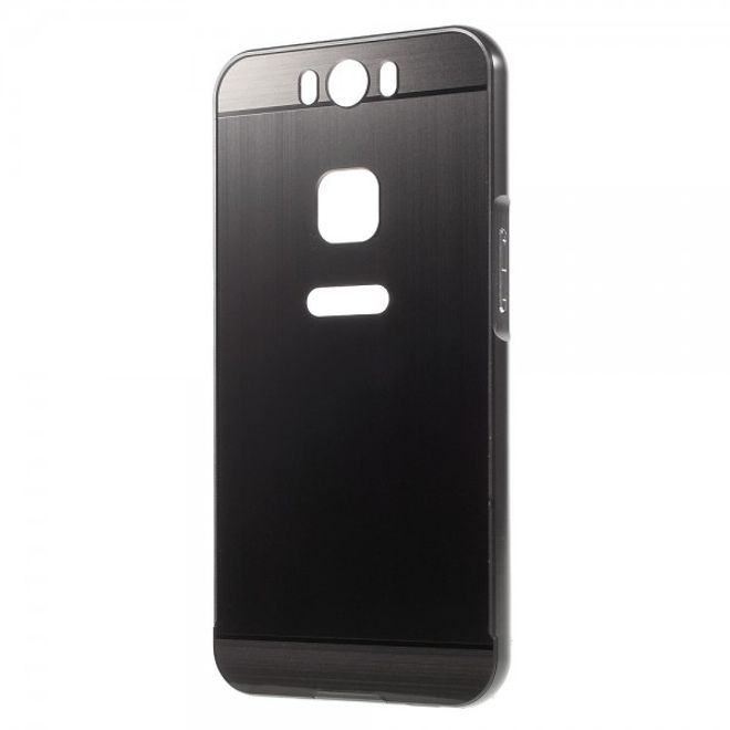 Gigaset ME Pure 5.5 Handyhülle - Metall Bumper und Plastik Case in einem - aufschiebbar - schwarz