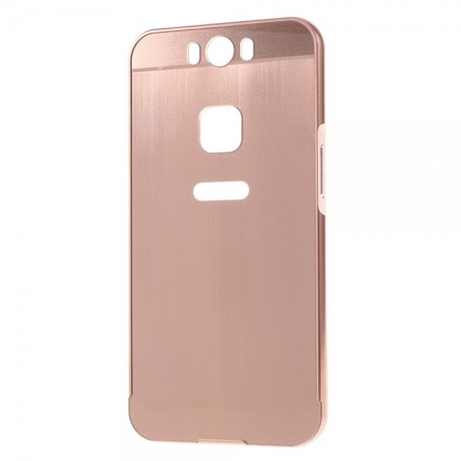 Gigaset ME Pure 5.5 Handyhülle - Metall Bumper und Plastik Case in einem - aufschiebbar - rosagold