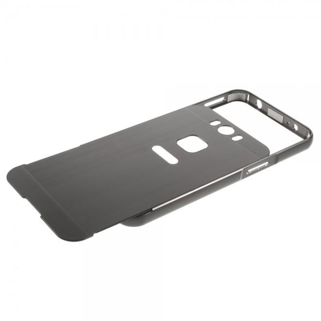 Gigaset ME Pure 5.5 Handyhülle - Metall Bumper und Plastik Case in einem - aufschiebbar - schwarz