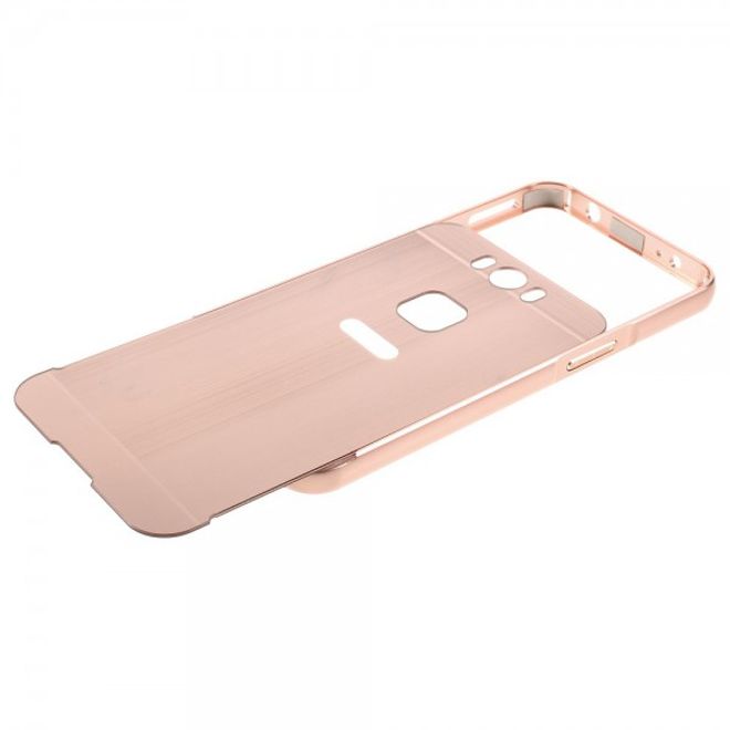 Gigaset ME Pure 5.5 Handyhülle - Metall Bumper und Plastik Case in einem - aufschiebbar - rosagold