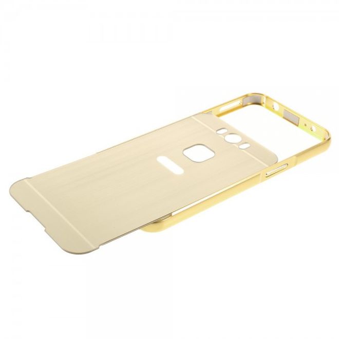 Gigaset ME Pure 5.5 Handyhülle - Metall Bumper und Plastik Case in einem - aufschiebbar - gold