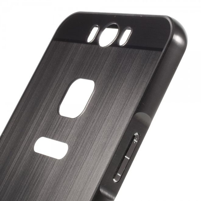 Gigaset ME Pure 5.5 Handyhülle - Metall Bumper und Plastik Case in einem - aufschiebbar - schwarz