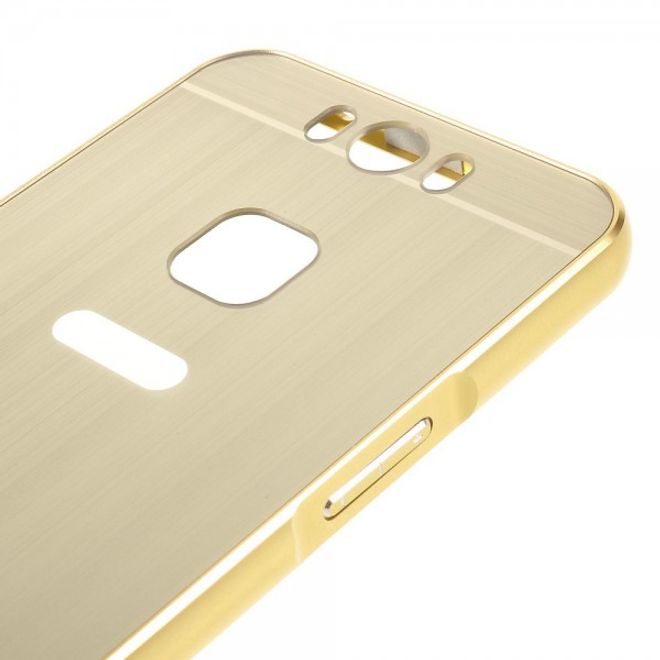 Gigaset ME Pure 5.5 Handyhülle - Metall Bumper und Plastik Case in einem - aufschiebbar - gold