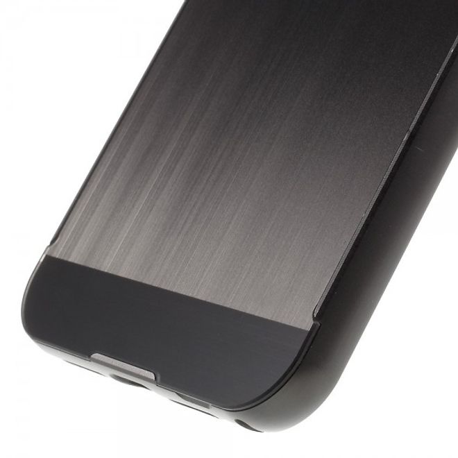 Gigaset ME Pure 5.5 Handyhülle - Metall Bumper und Plastik Case in einem - aufschiebbar - schwarz