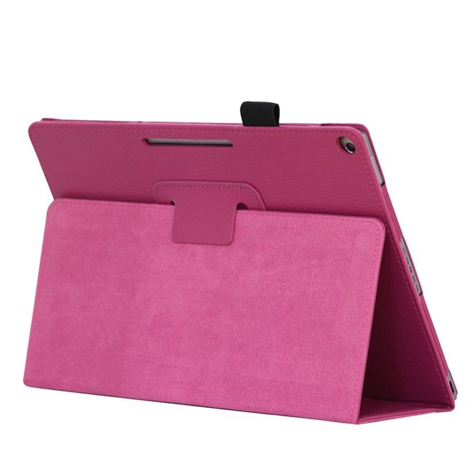 Google Pixel C Hülle - Leder Smart Case - im Litchi Look und Standfunktion - rosa