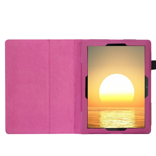 Google Pixel C Hülle - Leder Smart Case - im Litchi Look und Standfunktion - rosa