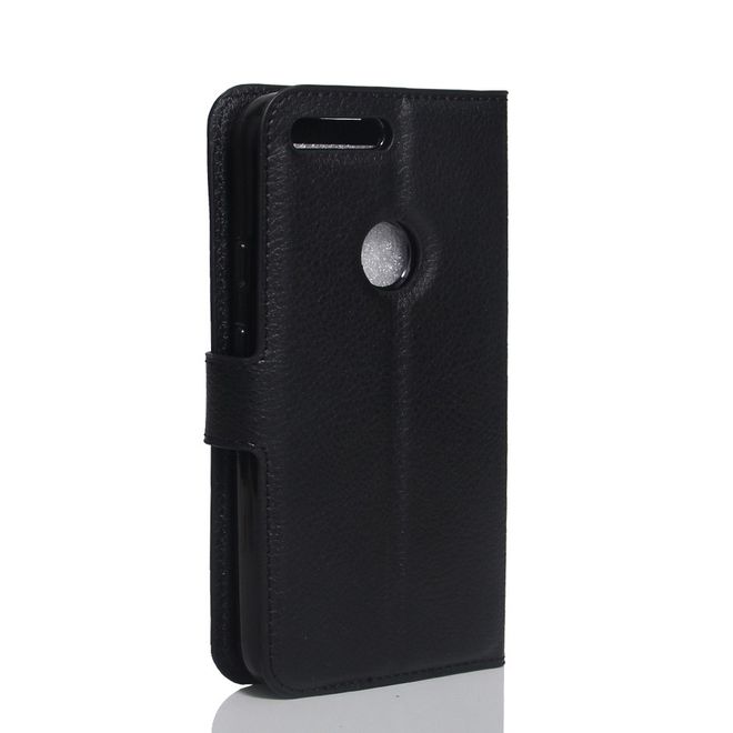 Google Pixel Handy Case - Hülle aus Leder - mit Litchitextur - schwarz