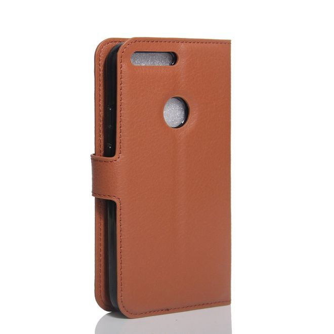 Google Pixel Handy Case - Hülle aus Leder - mit Litchitextur - braun