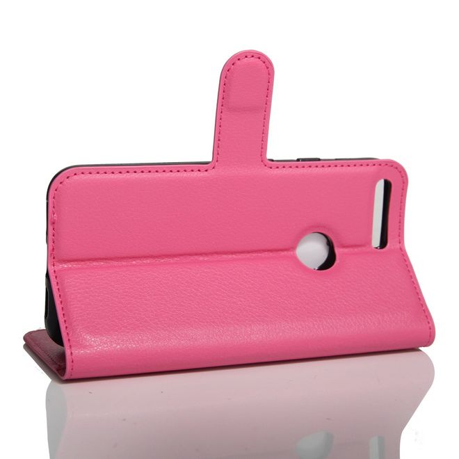 Google Pixel Handy Case - Hülle aus Leder - mit Litchitextur - rosa