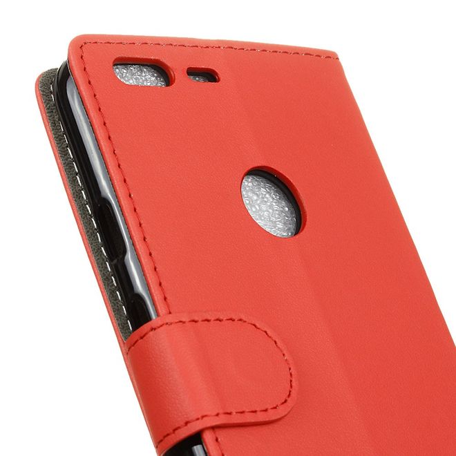 Google Pixel Handy Case - Hülle aus Leder - mit Magnetverschluss und Standfunktion - rot