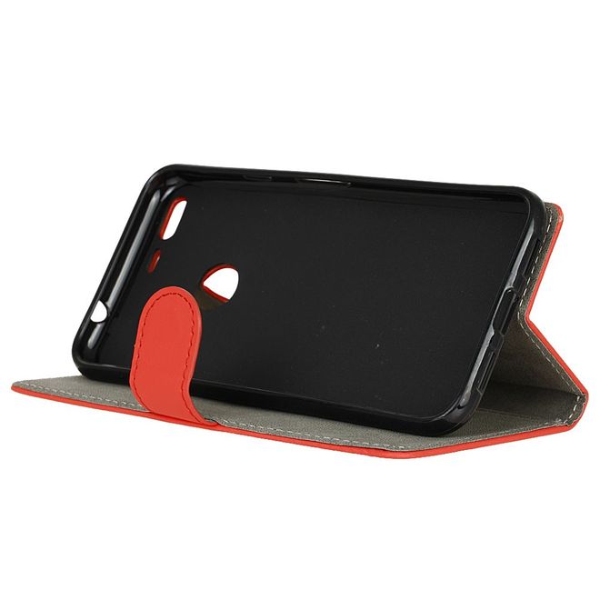 Google Pixel Handy Case - Hülle aus Leder - mit Magnetverschluss und Standfunktion - rot
