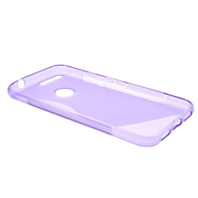 Google Pixel XL Handyhülle - TPU Soft Case - S-Shape - purpur