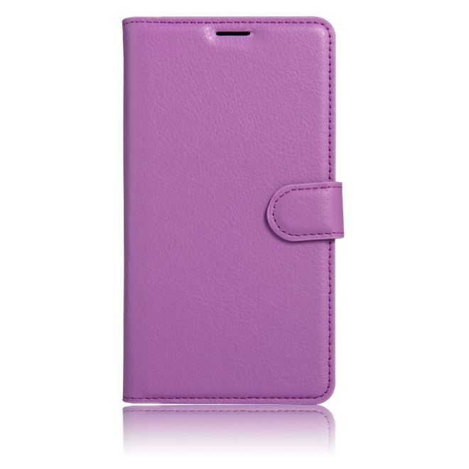 Google Pixel XL Phone Case - Leather Case - with Lychee Texture - Purple